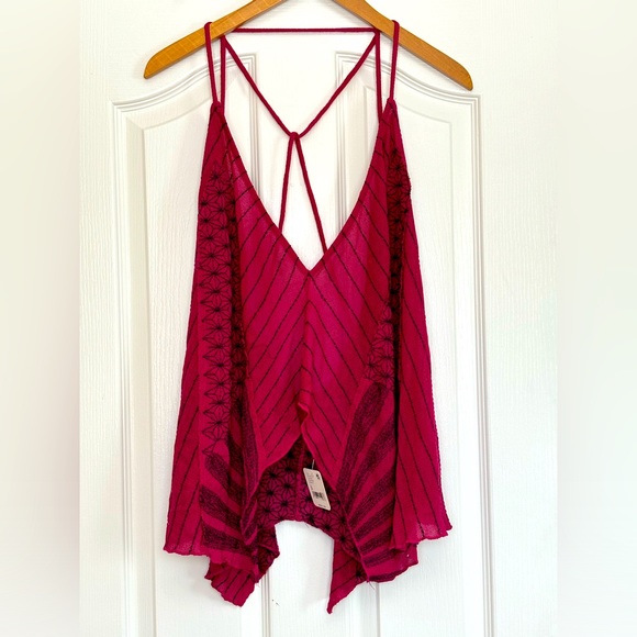 FREE PEOPLE Fuchsia Hypnotic Swing Tank Top Small NWT - Picture 5 of 15